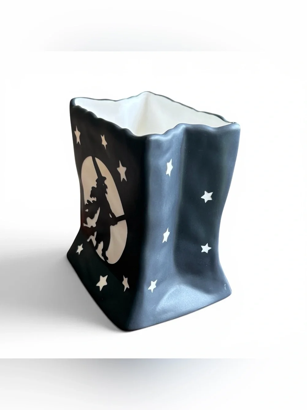 Vintage PartyLite Porcelain Witch Votive Luminary Halloween Decor